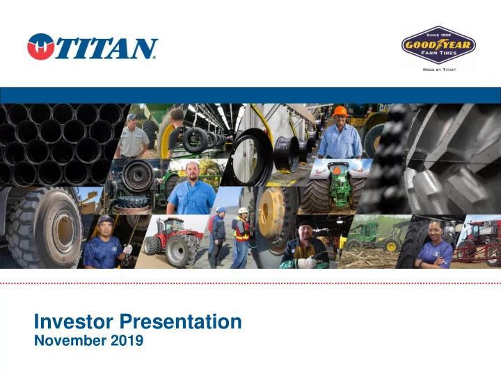 investor presentation