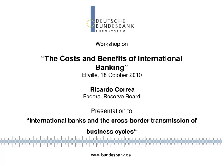 the costs and benefits of international banking