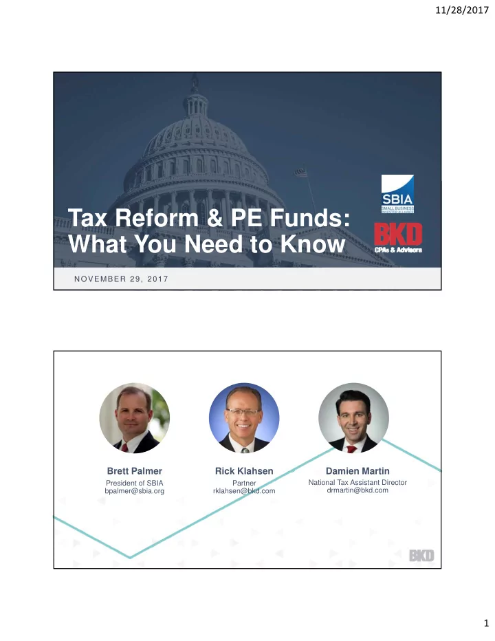 tax reform pe funds what you need to know