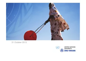 31 October 2013  What Do We Know About  Foreign Aid  at the Aggregate  Level?  Finn Tarp