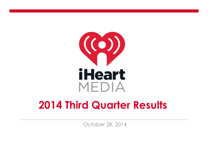 2014 third quarter results