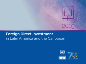 Contents of the 2019 FDI report  Overview of foreign direct investment  I  in Latin America and the