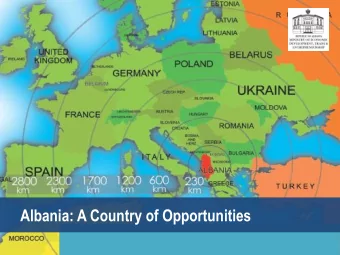 Albania: A Country of Opportunities In The World Banks forecasts of long -term convergence,