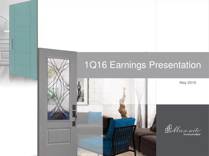 1q16 earnings presentation