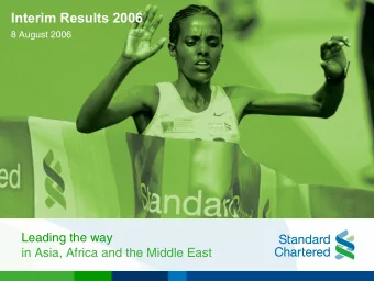 Interim Results 2006  8 August 2006  Leading the way  in Asia, Africa and the Middle East  Forward