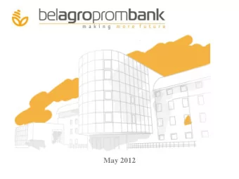 May 2012 Belagroprombanks Overview  Universal commercial bank  Key financials, BYR bn  2011
