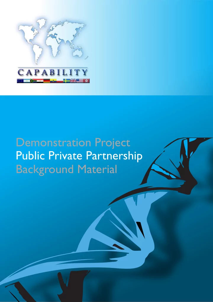 demonstration project public private partnership
