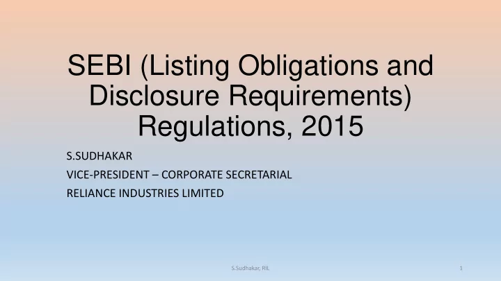 sebi listing obligations and