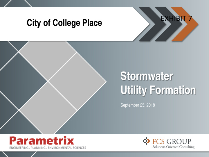 stormwater utility formation