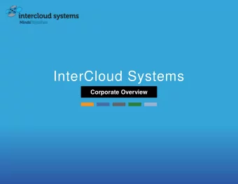 InterCloud Systems  Corporate Overview  Disclaimers  This presentation contains forward-looking
