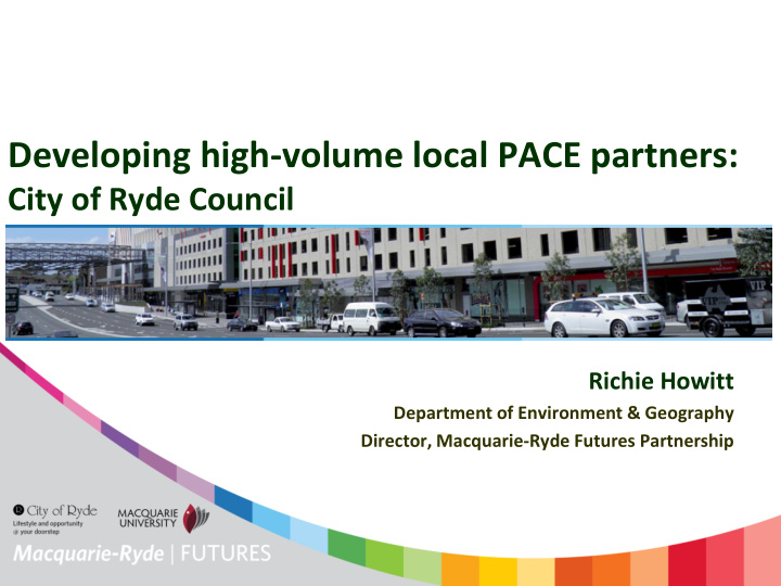 developing high volume local pace partners