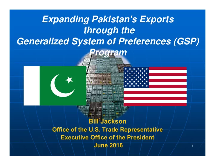 expanding pakistan s exports through the generalized