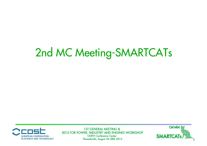 2nd mc meeting smartcats