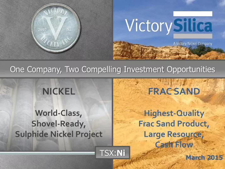 nickel frac sand