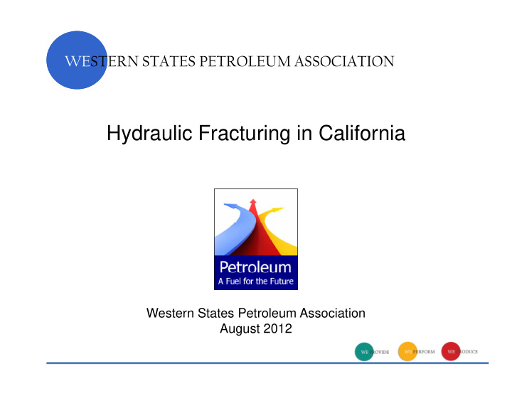 hydraulic fracturing in california
