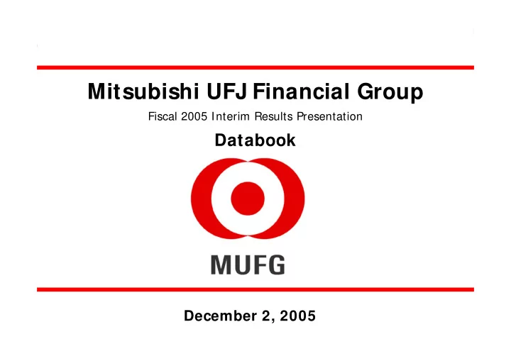 mitsubishi ufj financial group