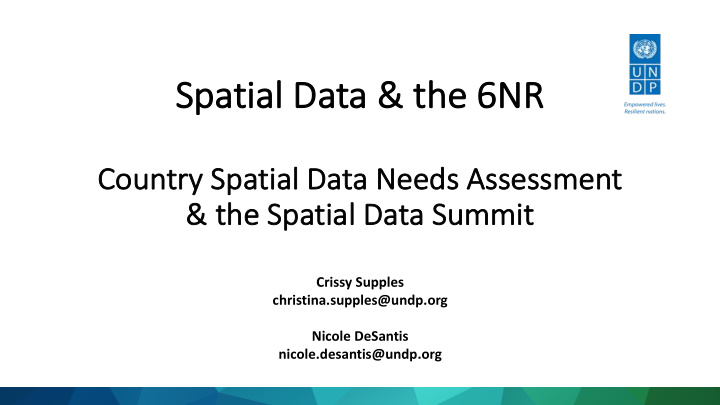 sp spatial d data t the 6 6nr nr