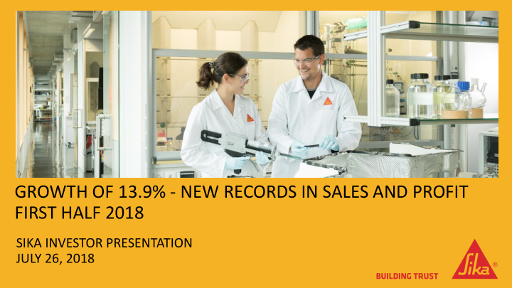growth of 13 9 new records in sales and profit