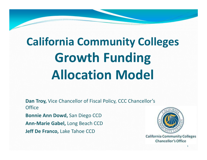 growth funding allocation model