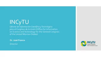 INCyTU  Oficina de Informacin Cientfica y Tecnolgica para el Congreso de la Unin (Office