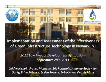 Implementation and Assessment of the Effectiveness Implementation and Assessment of the