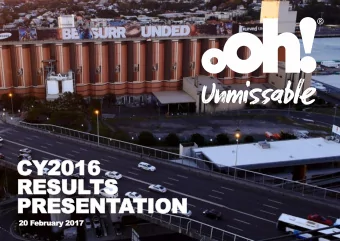 RESULTS  PRESENTATION  20 February 2017  CONTENTS  1  Highlights  UN  2  Business strategy  3