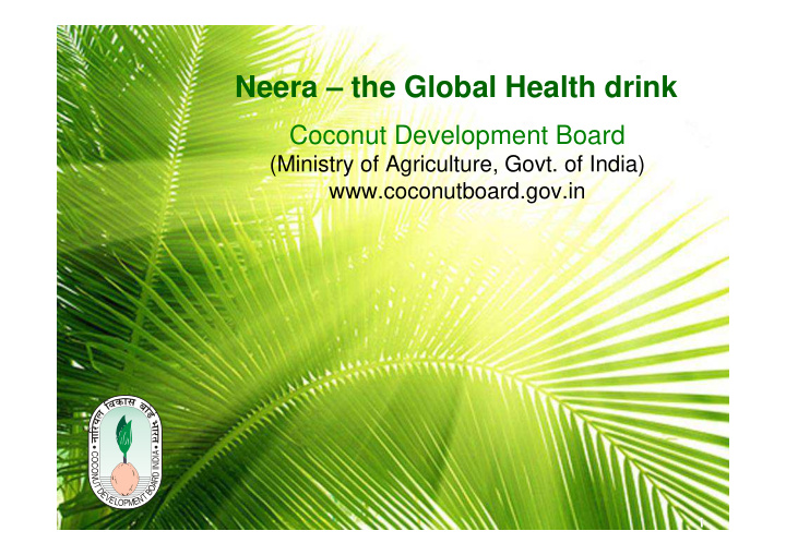 neera the global health drink