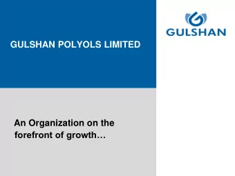 An Organization on the forefront of growth  Table of Contents  Page No  1  Group Introduction  4