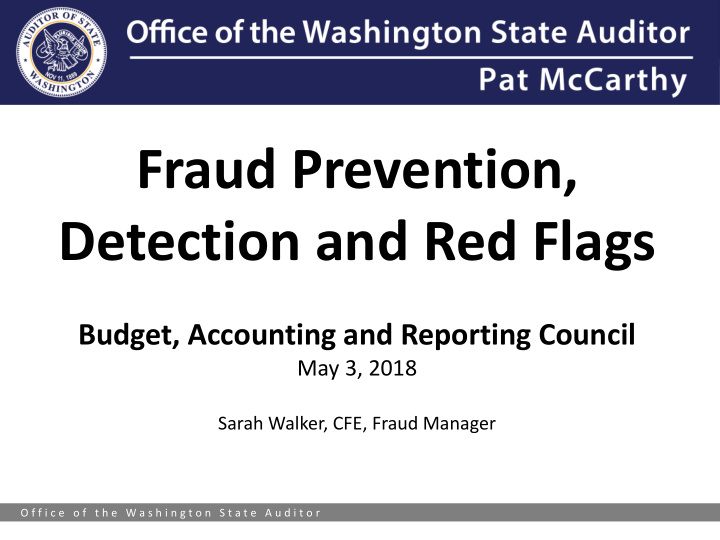 fraud prevention detection and red flags