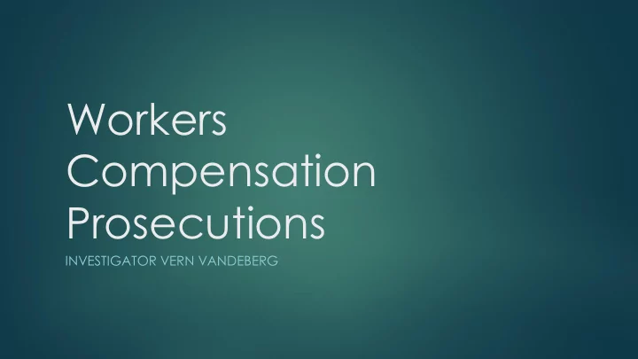 prosecutions