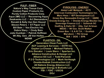 PULP - FIBER  PYROLYSIS - ENERGY  Natures Way Tissue Corp.  Abdul Latif Mahjoob  /  ACTI  Custom