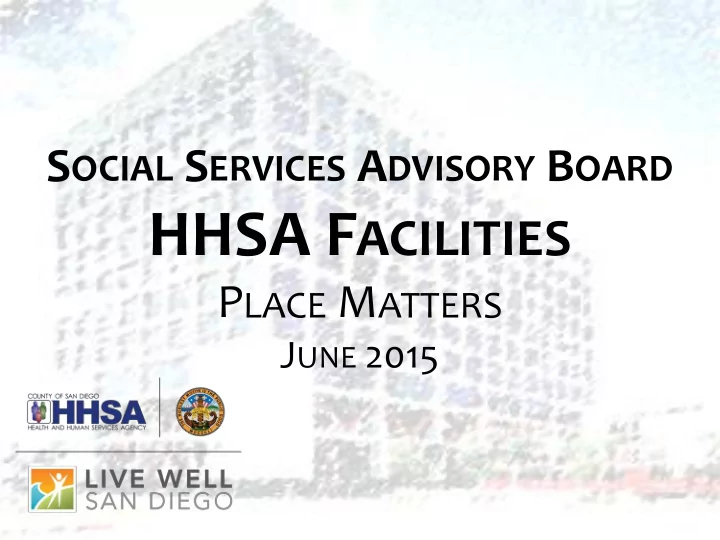 hhsa f acilities