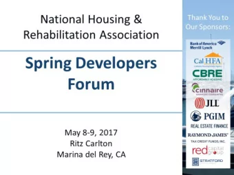 Our Sponsors:  Freddie Mac Bridge-to-TEL  Resyndication Structure  The Property:  200 Units in