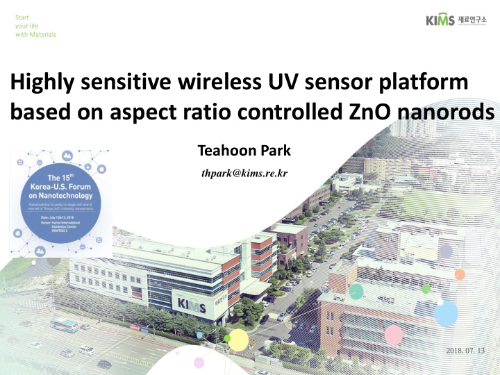 based on aspect ratio controlled zno nanorods