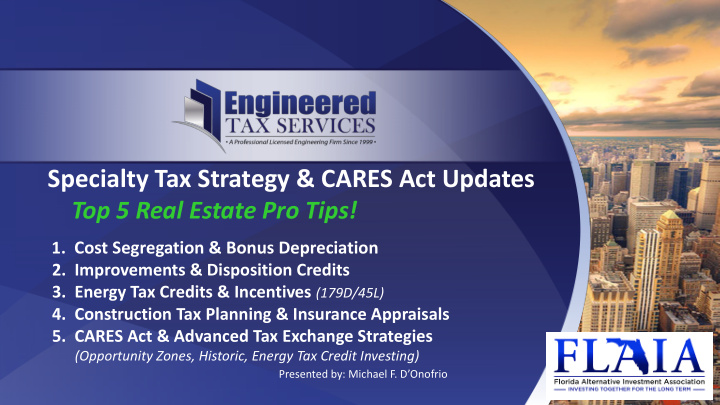 specialty tax strategy cares act updates