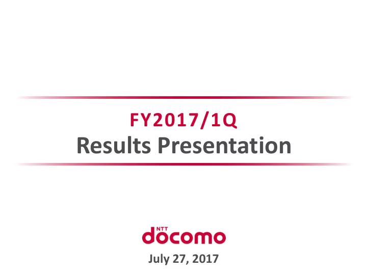 results presentation