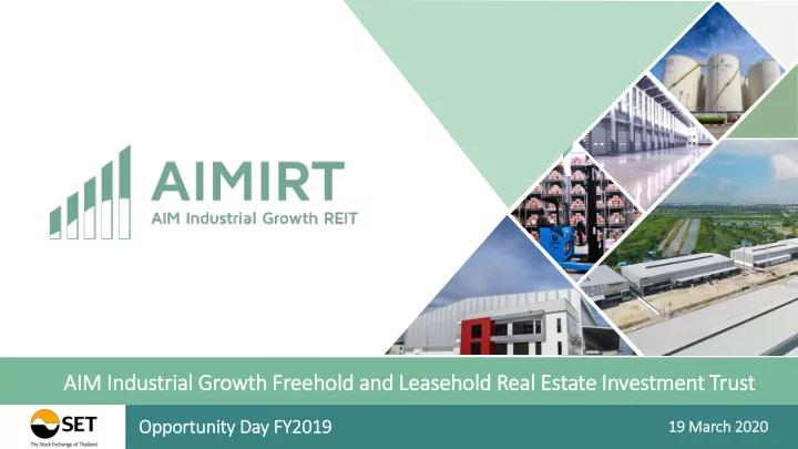 aim im in industri rial l growth freehold ld an and le