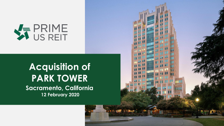acquisition of park tower
