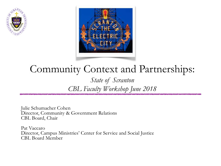 community context and partnerships