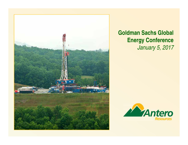 goldman sachs global energy conference january 5 2017