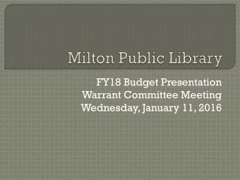 Wednesday, January 11, 2016  Free to All  We Serve the Entire Community:  toddlers,