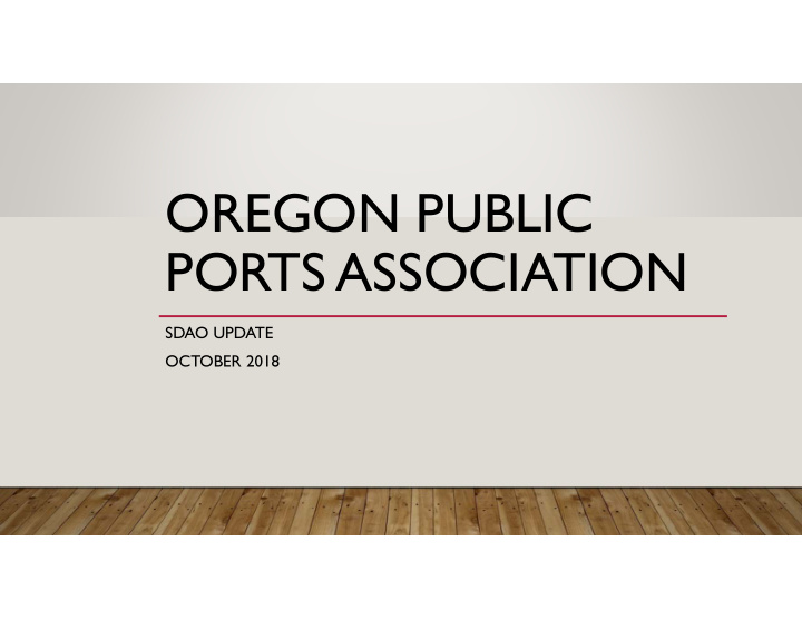oregon public ports association