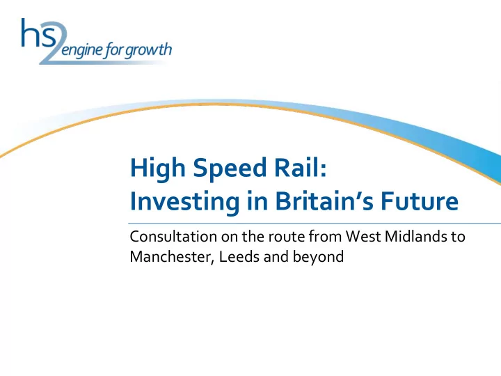 high speed rail