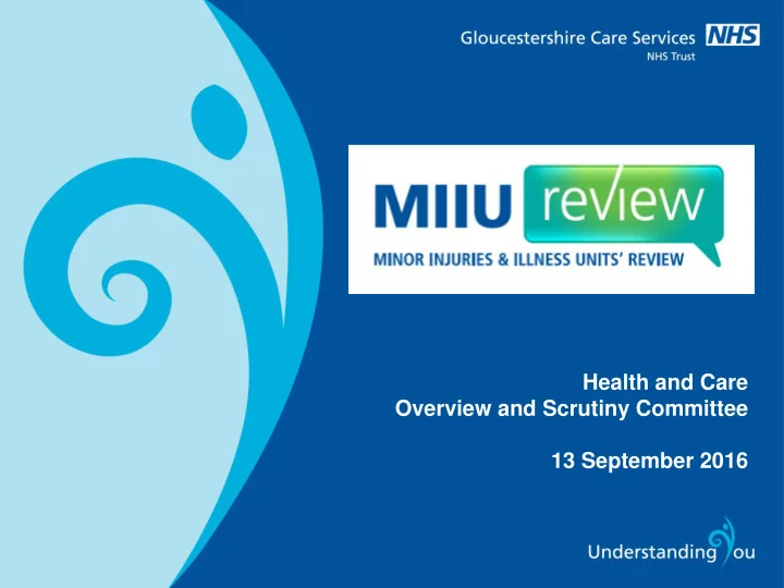health and care overview and scrutiny committee 13