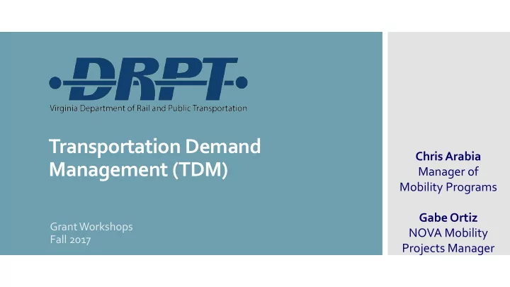 transportation demand