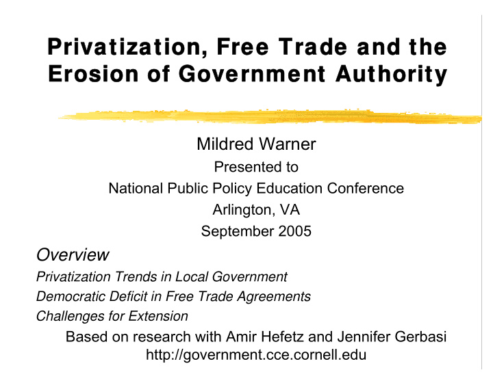 privatization free trade and the privatization free trade