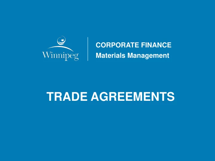 trade agreements