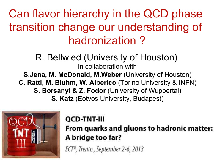 can flavor hierarchy in the qcd phase transition change