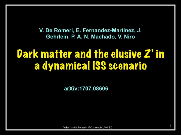 dark matter and the elusive z in a dynamical iss scenario