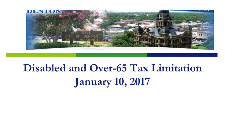 disabled and over 65 tax limitation january 10 2017
